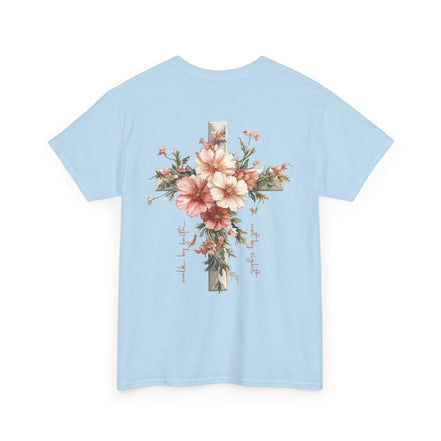 Jesus Is the Light T-Shirt — Floral Cross Christian Tee