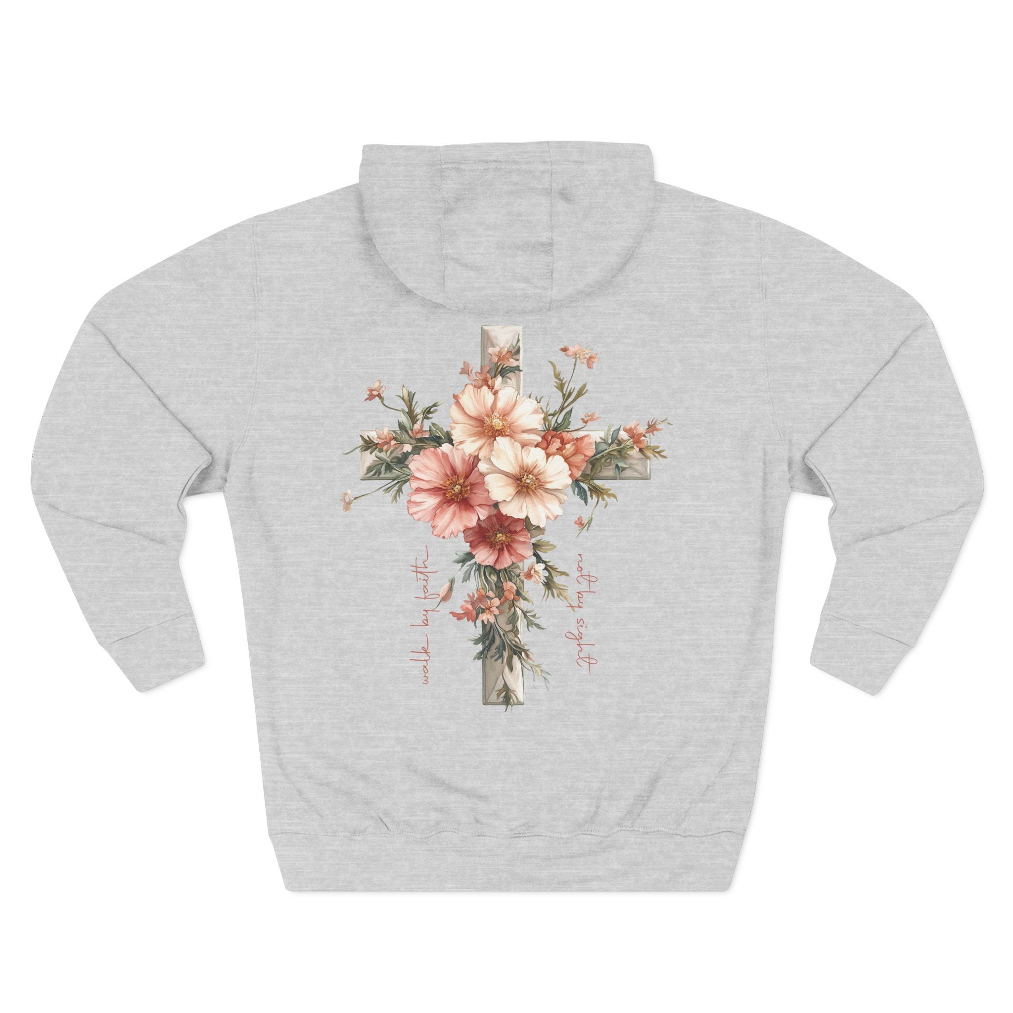 Jesus Is the Light Floral Cross Hoodie — Christian Faith Graphic Hoodie