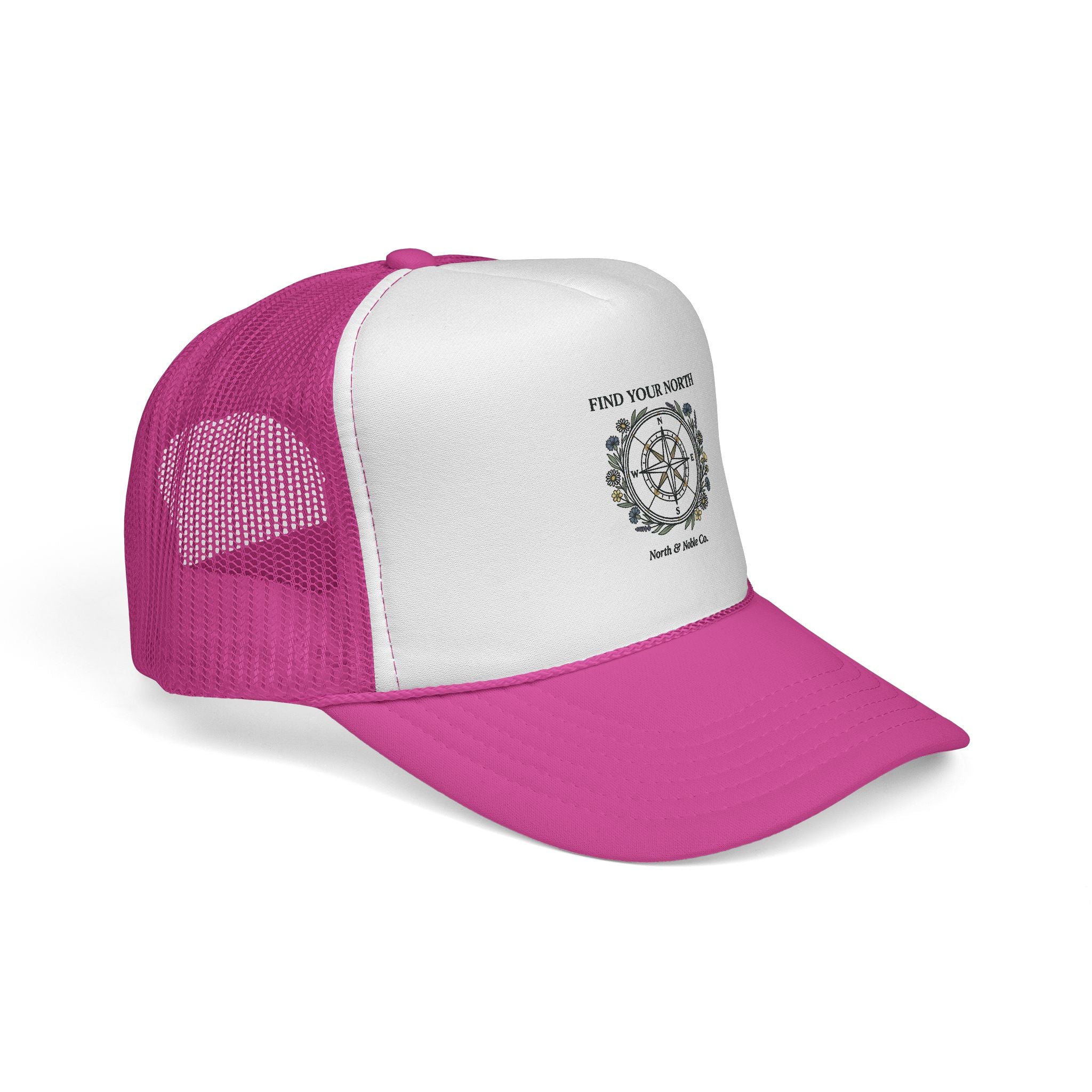 Find Your North Trucker Cap — Compass Graphic Mesh Baseball Hat