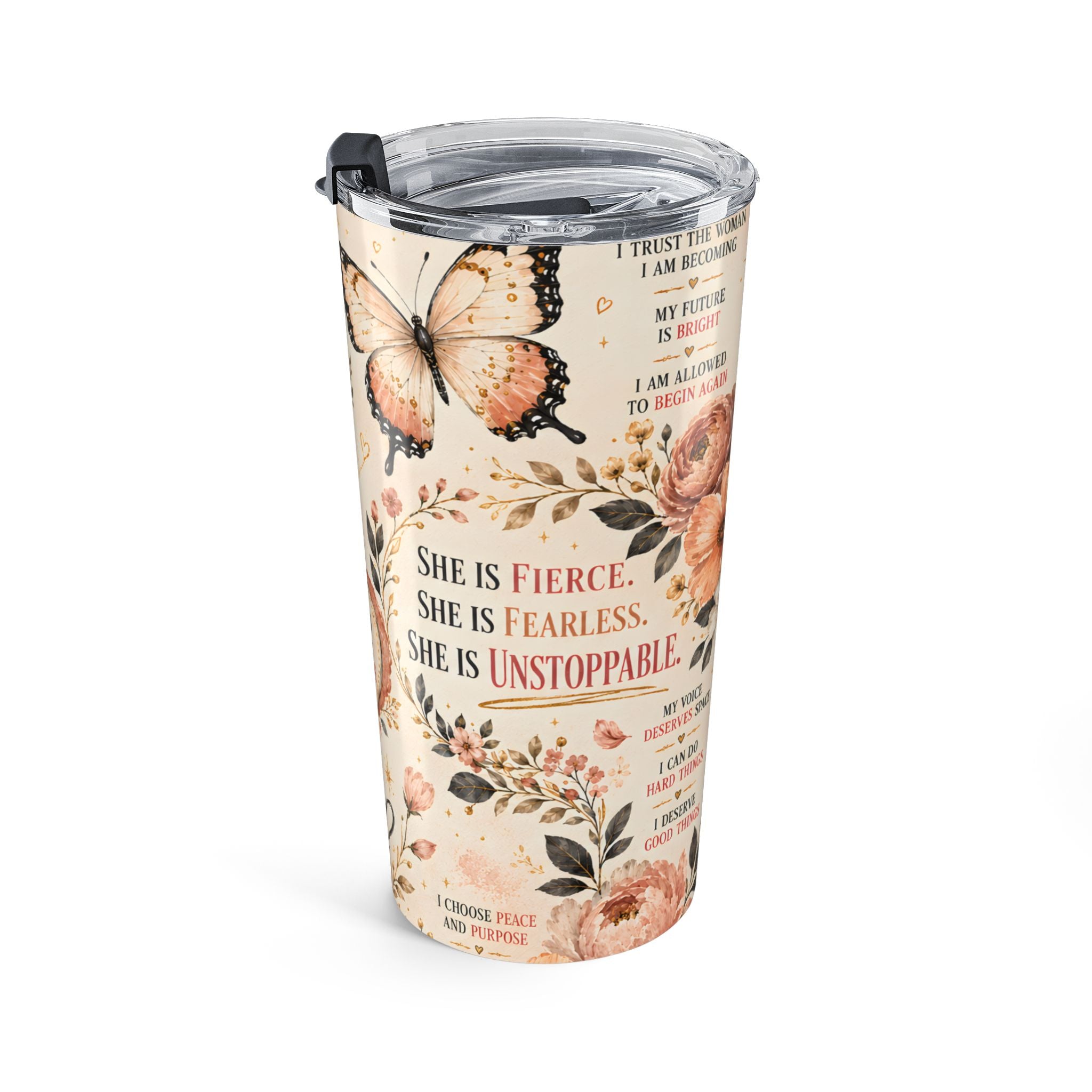 Inspirational Butterfly 20oz Tumbler — 