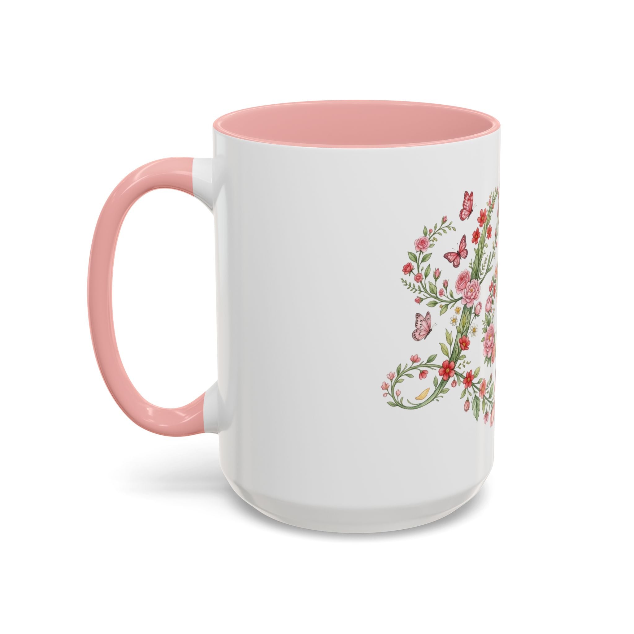 Floral Love Accent Coffee Mug — Butterfly Garden 11/15oz