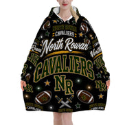 Football Inspired - North Rowan Cavaliers - Adult Blanket Hoodie