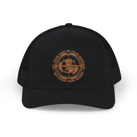 Men's Trucker Cap — Rustic Compass Adventure Logo