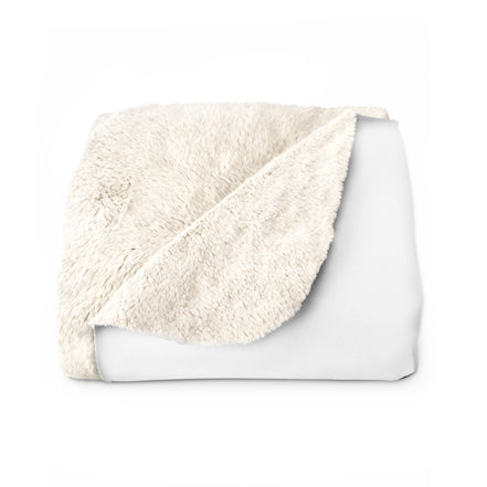Sherpa Blanket - "Stay True Stay You" Compass & Mountain Floral Throw