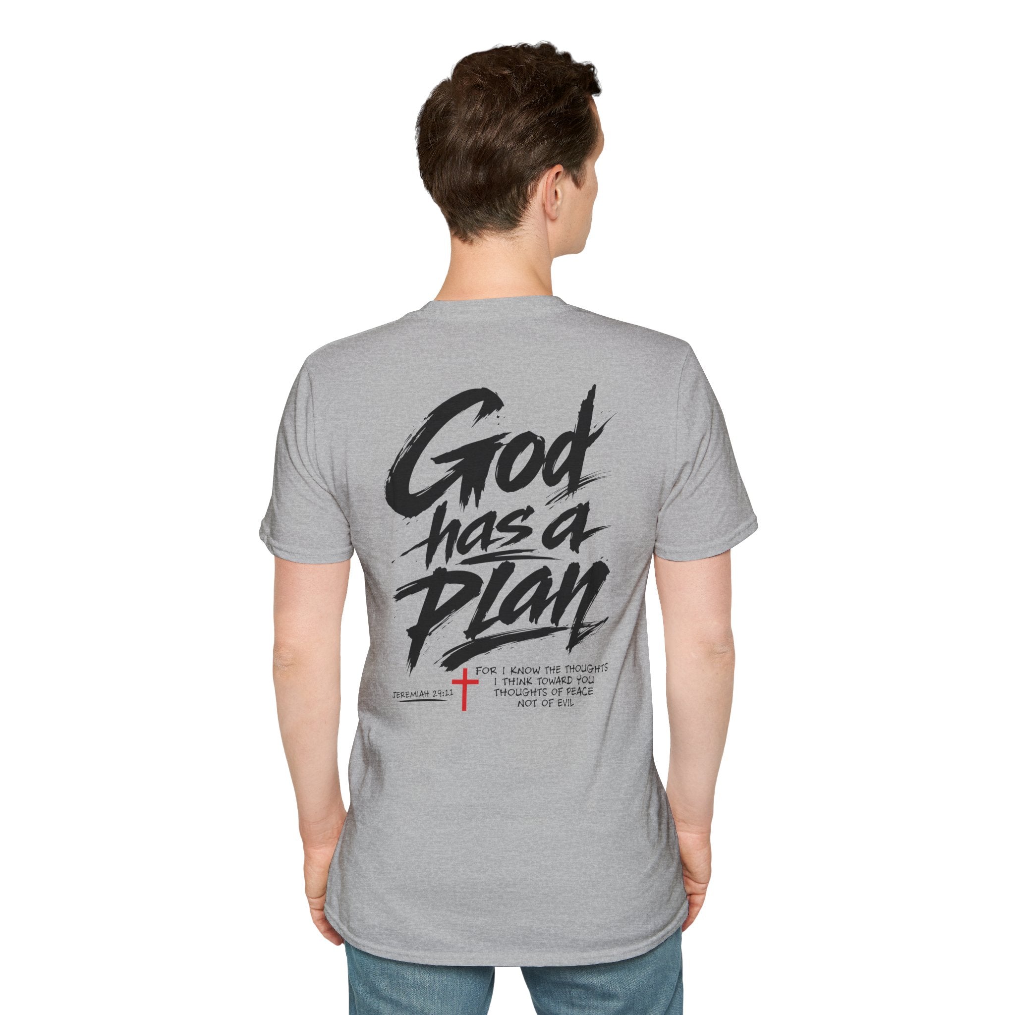 Men's God Has a Plan T-Shirt — Christian Faith Inspirational Tee