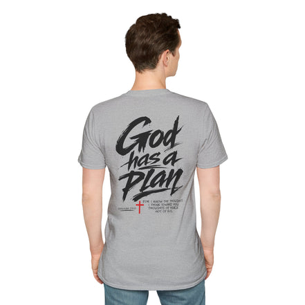 Men's God Has a Plan T-Shirt — Christian Faith Inspirational Tee