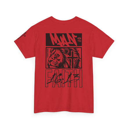 Men's Motivational "Man of Faith" - Heavy Cotton Tee