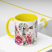 Choose Joy Floral Coffee Mug – Inspirational Pink Rose Accent Mug (11/15oz)