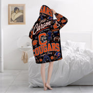 Football Inspired - J.C. Carson Cougars - Adult Blanket Hoodie