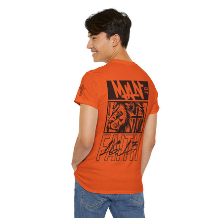 Men's Motivational "Man of Faith" - Heavy Cotton Tee