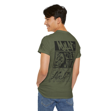 Men's Motivational "Man of Faith" - Heavy Cotton Tee