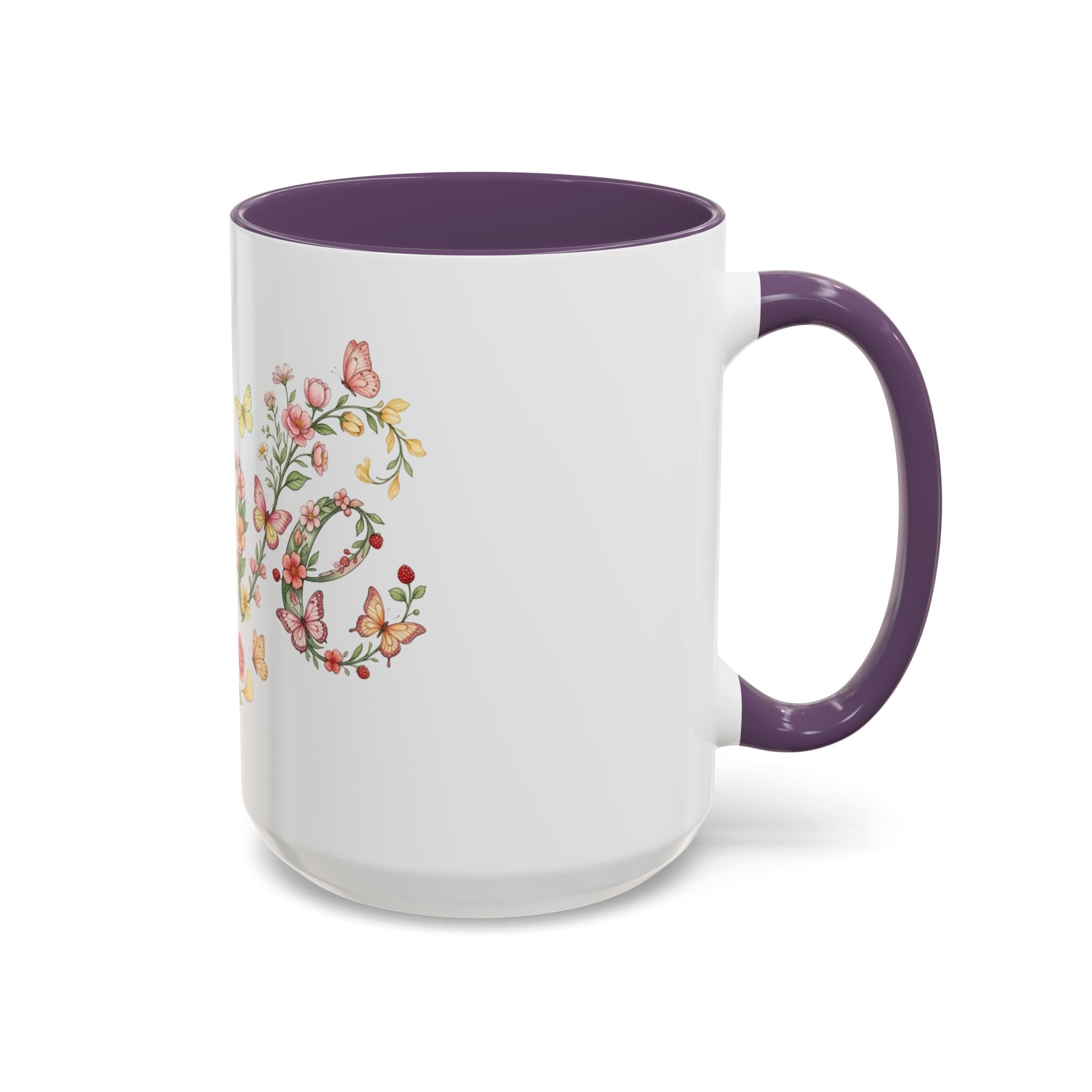 Floral Love Accent Coffee Mug — Butterfly Garden 11/15oz