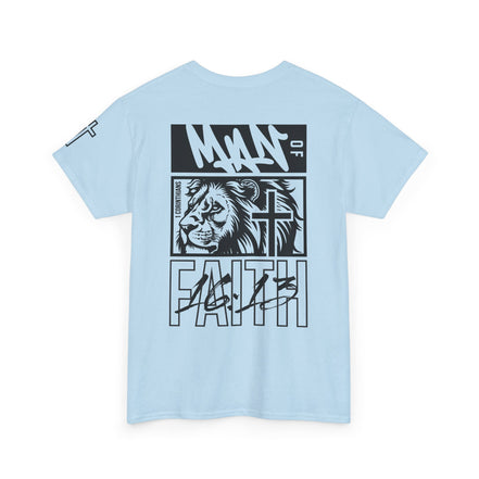 Men's Motivational "Man of Faith" - Heavy Cotton Tee