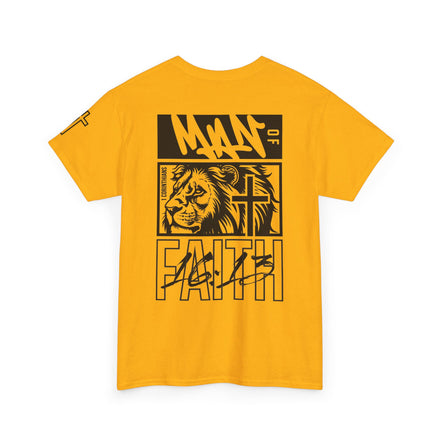 Men's Motivational "Man of Faith" - Heavy Cotton Tee