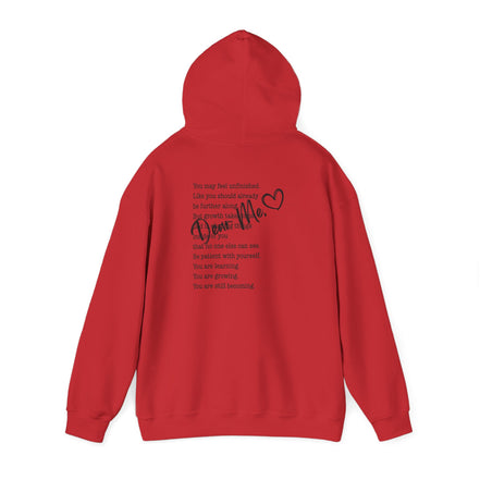 Inspirational Back-Poem Hoodie — "You Are Becoming" Inspirational Quote Sweatshirt