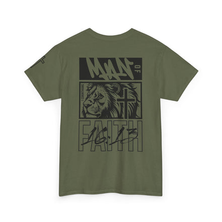 Men's Motivational "Man of Faith" - Heavy Cotton Tee