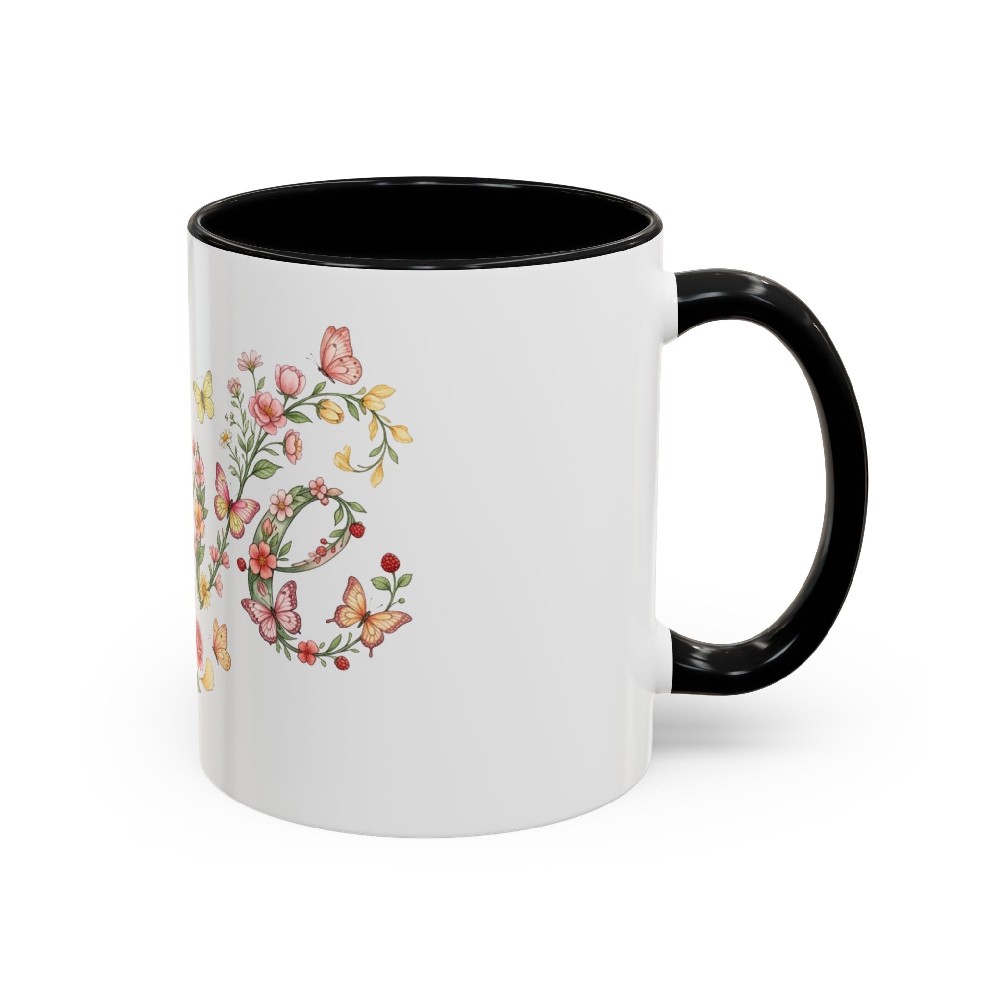 Floral Love Accent Coffee Mug — Butterfly Garden 11/15oz