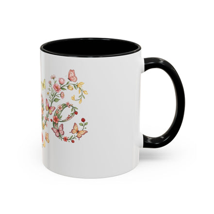 Floral Love Accent Coffee Mug — Butterfly Garden 11/15oz