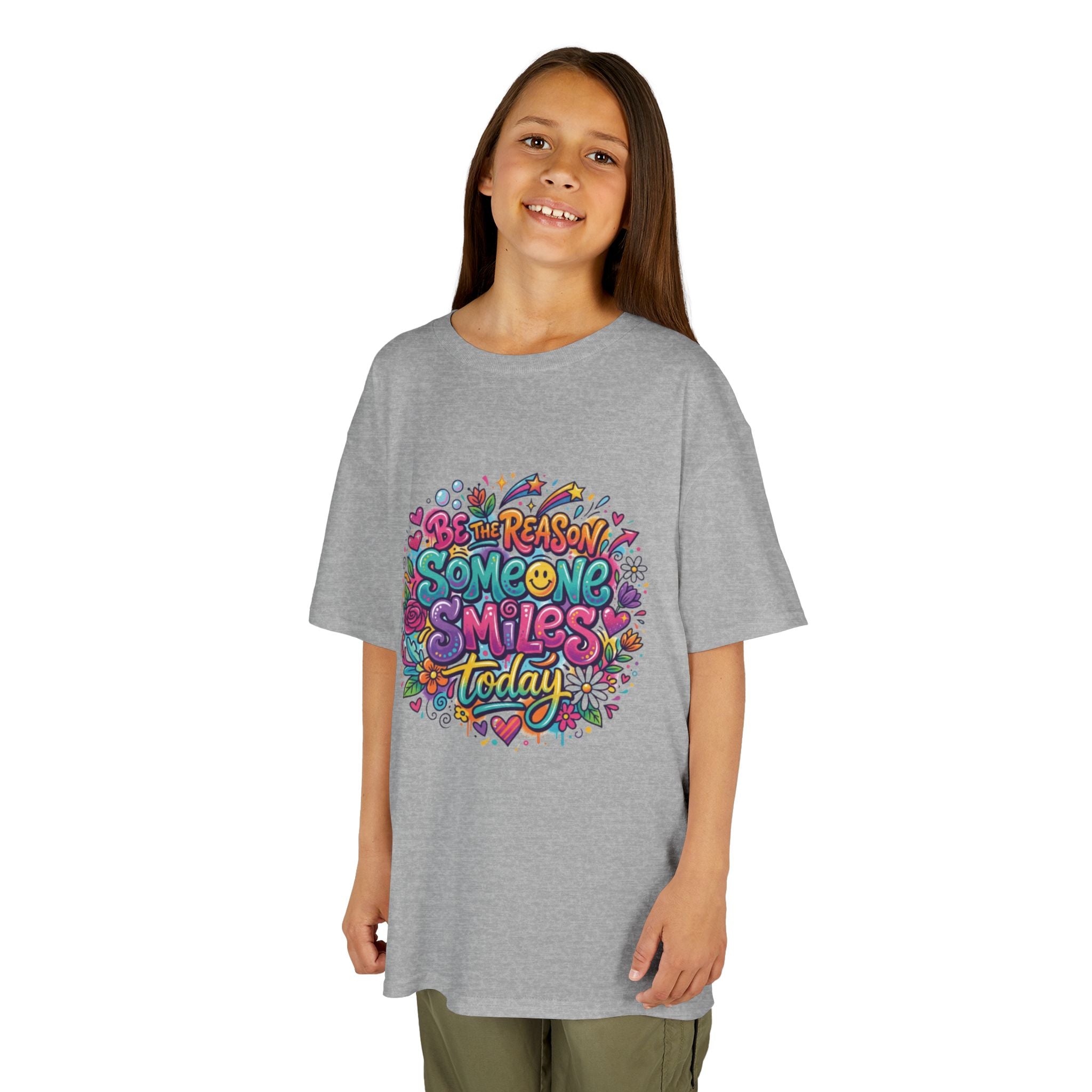 Be the Reason Someone Smiles Today - Kids Heavy Cotton™ Tee