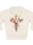 Jesus Is the Light Floral Cross Hoodie — Christian Faith Graphic Hoodie