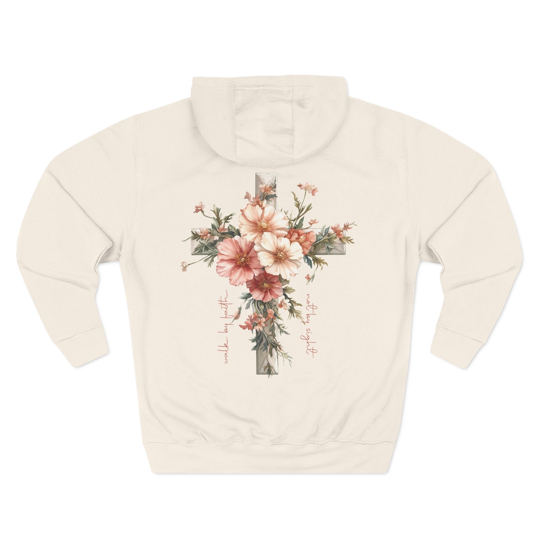 Jesus Is the Light Floral Cross Hoodie — Christian Faith Graphic Hoodie
