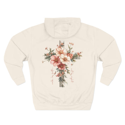 Jesus Is the Light Floral Cross Hoodie — Christian Faith Graphic Hoodie