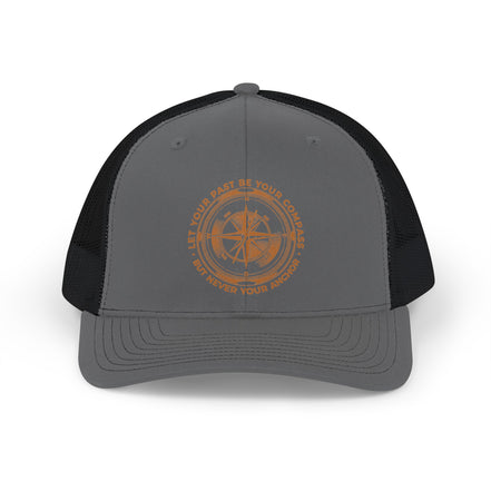Men's Trucker Cap — Rustic Compass Adventure Logo