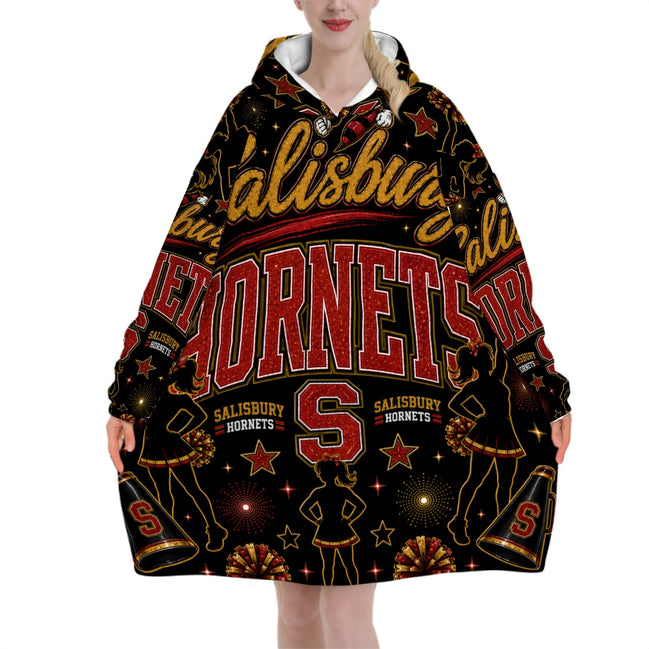 Cheer Inspired - Salisbury Hornets - Adult Blanket Hoodie