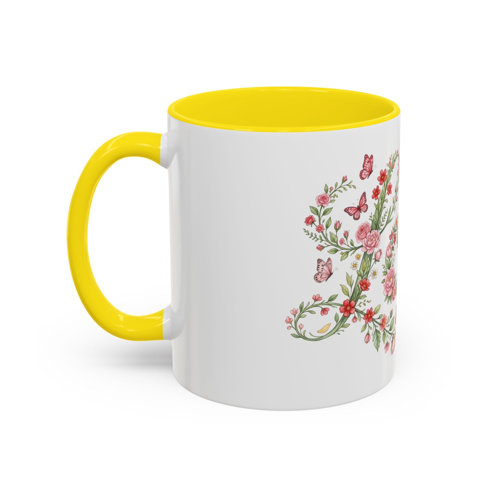 Floral Love Accent Coffee Mug — Butterfly Garden 11/15oz