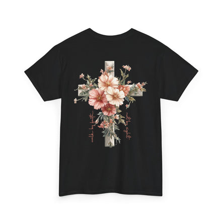 Jesus Is the Light T-Shirt — Floral Cross Christian Tee