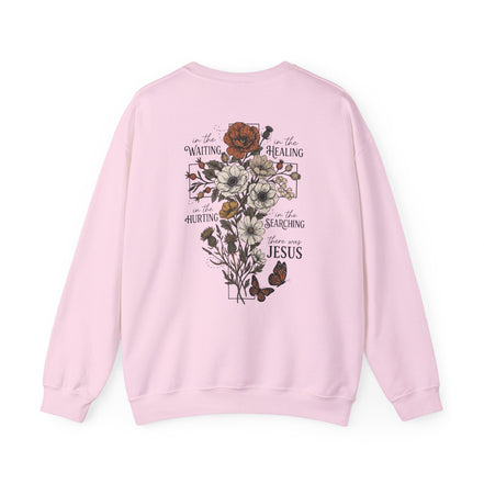 Religious Floral Cross - Inspirational Heavy Blend™ Crewneck Sweatshirt