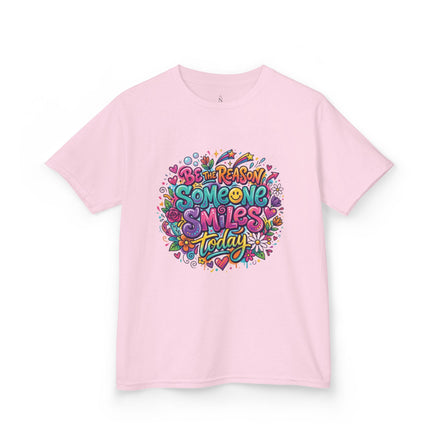 Kids back to school Tee — "Be the Reason Someone Smiles Today" Colorful Positivity Graphic
