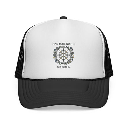 Find Your North Trucker Cap — Compass Graphic Mesh Baseball Hat