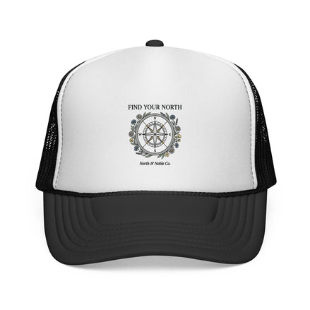 Find Your North Trucker Cap — Compass Graphic Mesh Baseball Hat