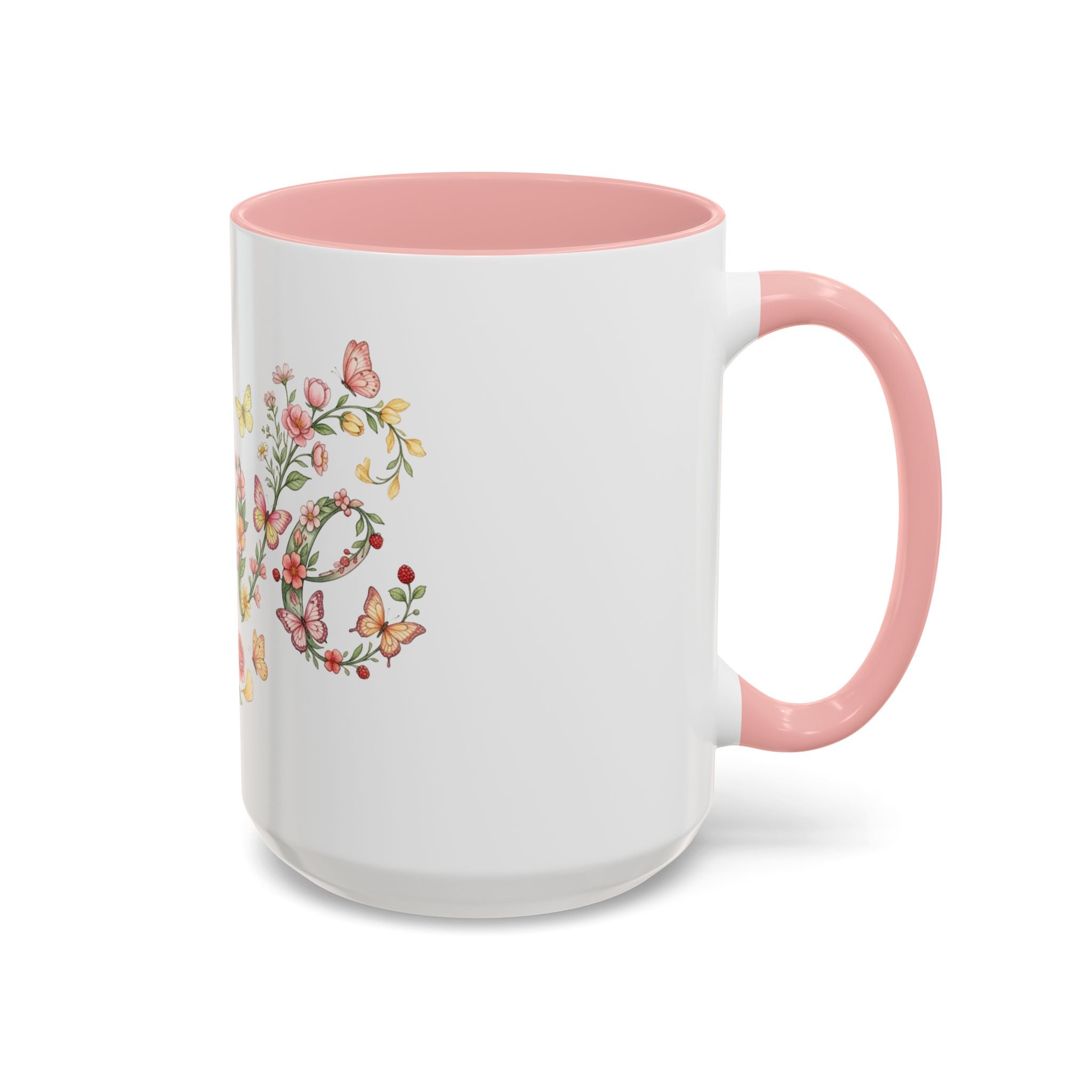 Floral Love Accent Coffee Mug — Butterfly Garden 11/15oz