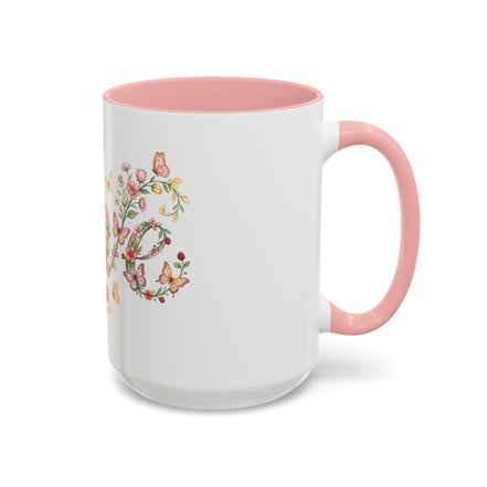 Floral Love Accent Coffee Mug — Butterfly Garden 11/15oz