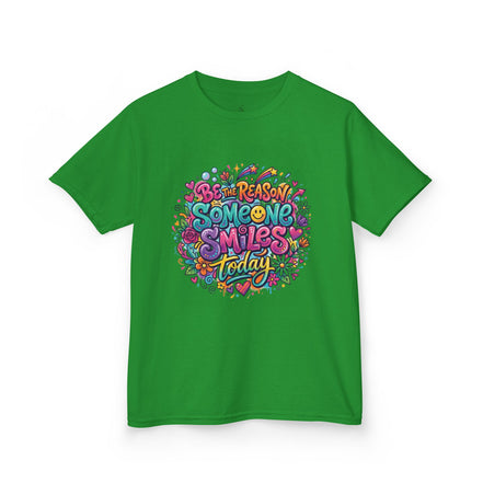 Kids back to school Tee — "Be the Reason Someone Smiles Today" Colorful Positivity Graphic