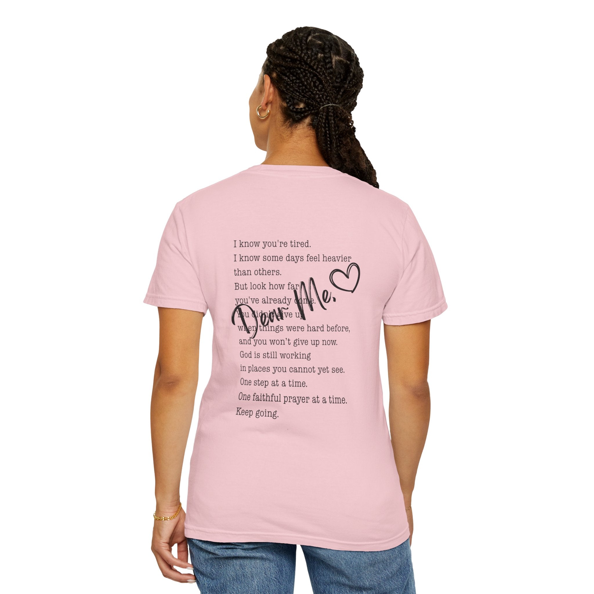 Encouraging Note T-Shirt — 'Never Give Up' Inspirational Tee