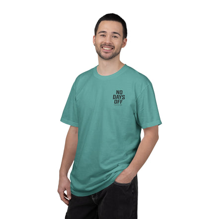 Men's No Days Off T-Shirt — "Outwork Your Limits" Motivational Gym Tee