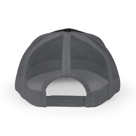 Men's Trucker Cap — Rustic Compass Adventure Logo