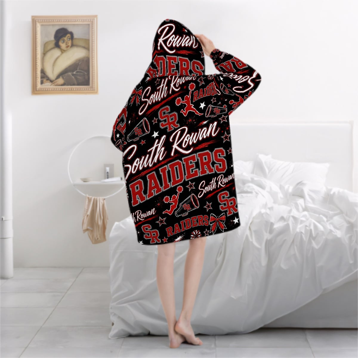 Cheer Inspired - South Rowan Raiders - Adult Blanket Hoodie