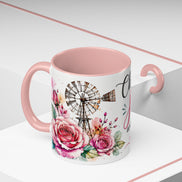 Choose Joy Floral Coffee Mug – Inspirational Pink Rose Accent Mug (11/15oz)