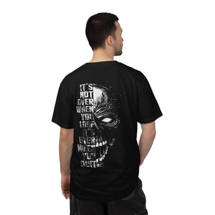 "It's Not Over When You Lose, It's Over When You Quit" - Motivational Unisex Garment-Dyed T-shirt