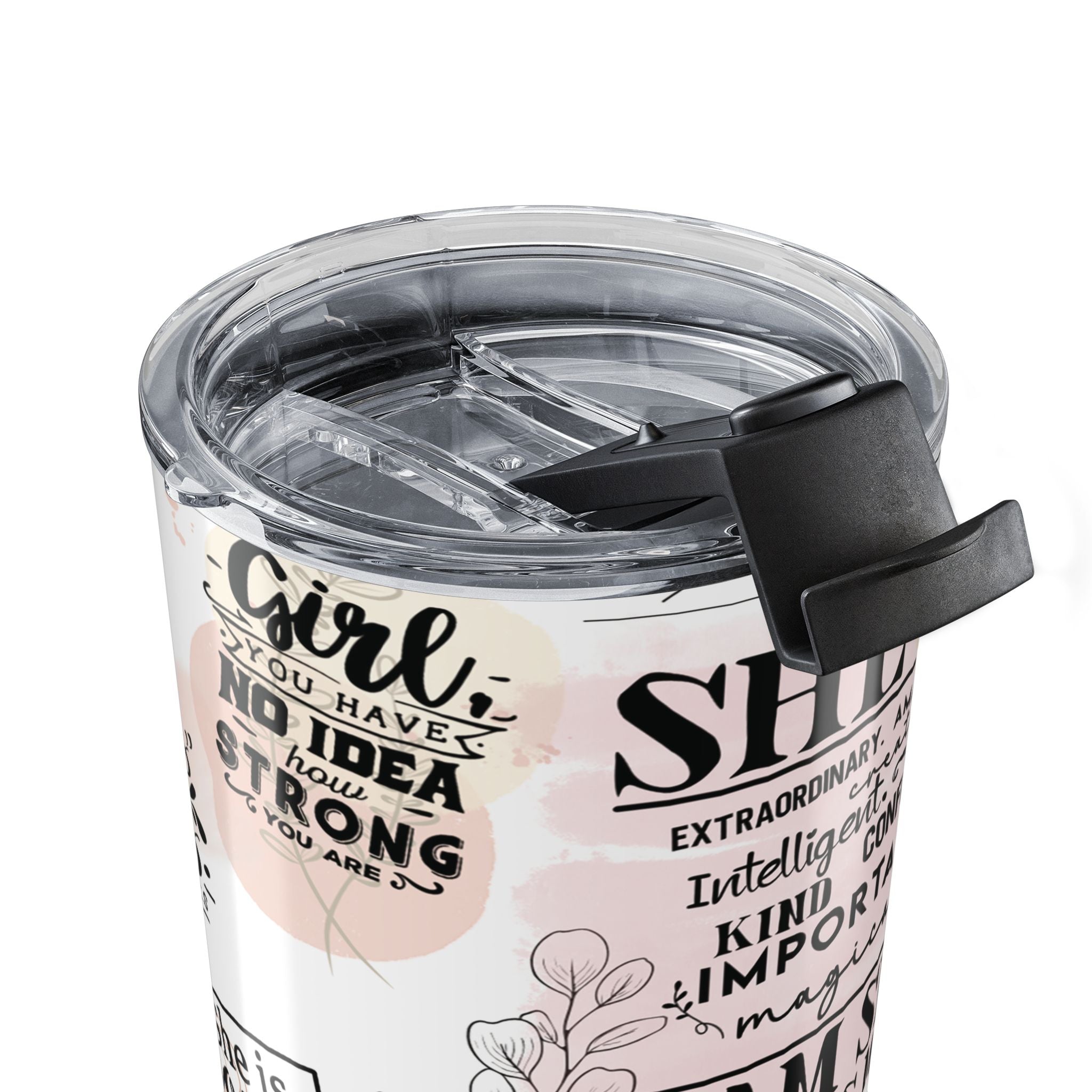 Inspirational 'She Is' 20oz Tumbler — Christian Encouragement Travel Mug