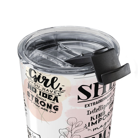 Inspirational 'She Is' 20oz Tumbler — Christian Encouragement Travel Mug