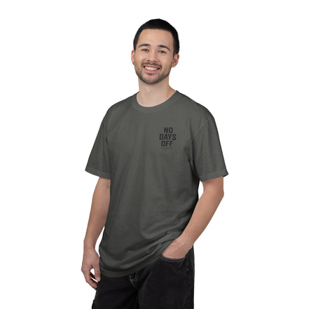 Men's No Days Off T-Shirt — "Outwork Your Limits" Motivational Gym Tee