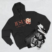 Jesus Is the Light Floral Cross Hoodie — Christian Faith Graphic Hoodie