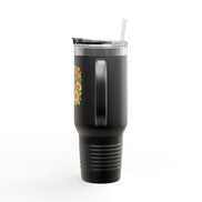 40oz Insulated Travel Mug — 'Choose Joy' Sunflower Design