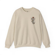 Religious Floral Cross - Inspirational Heavy Blend™ Crewneck Sweatshirt