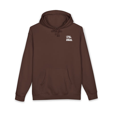 Women's Heavyweight Motivational Hoodie - I talk to God and Mind my Business